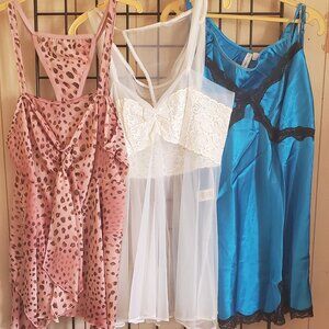 THREE - 2PC LINGERIE/BABY DOLLS WITH MATCHING PANTY